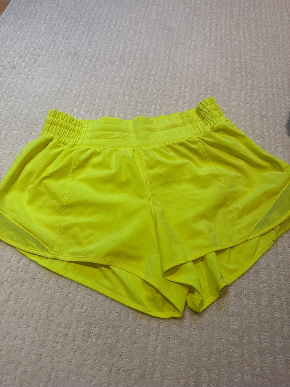 lululemon athletica Neon Yellow Athletic Shorts